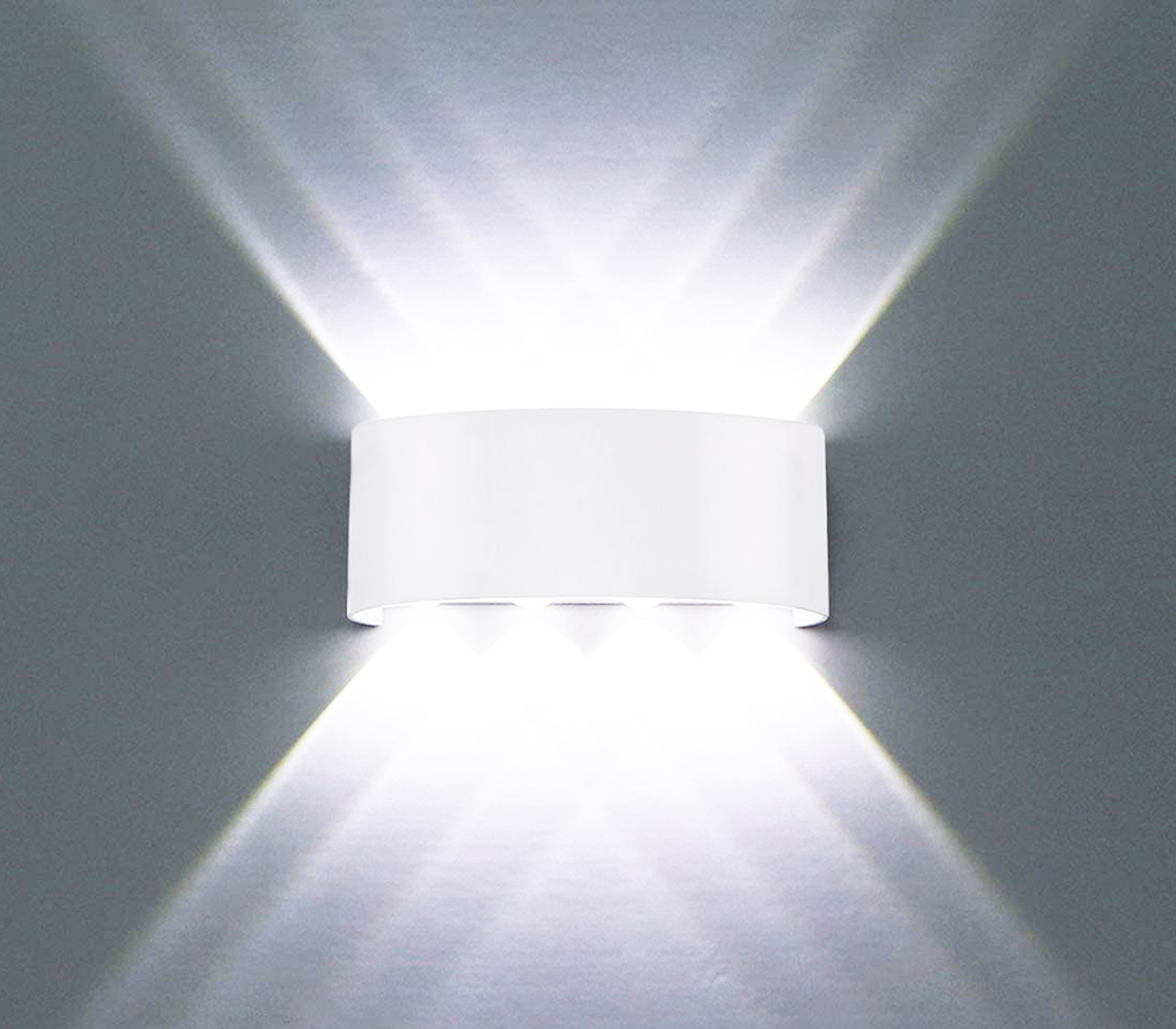 BES-30360 - Applique - beselettronica - Applique LED Lampada da Parete  Ovale 24W Luce Fredda Bianco Esterno Interno D-11