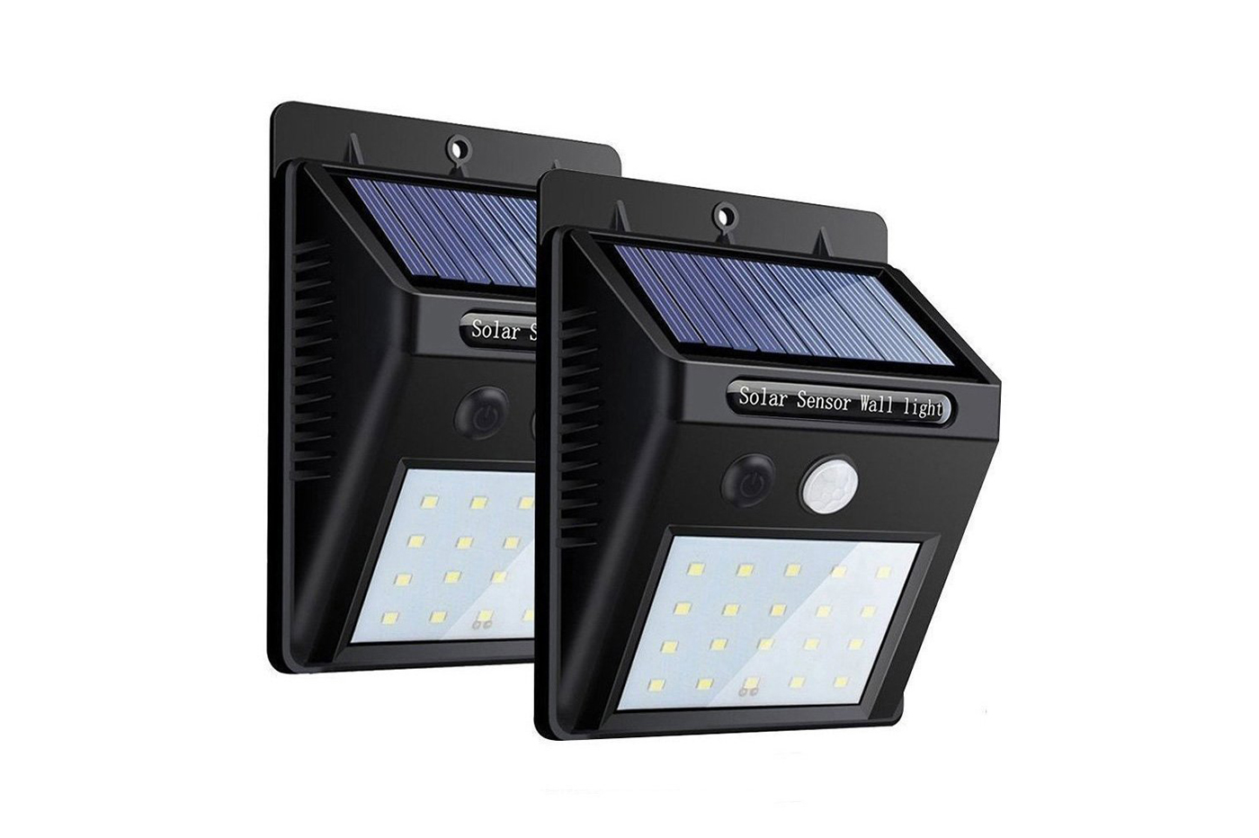 2 PZ faretto 20 led sensore movimento pannello solare ricaricabile luce esterno 2 PZ faretto 20 led sensore movimento pannello solare ricaricabile luce esterno