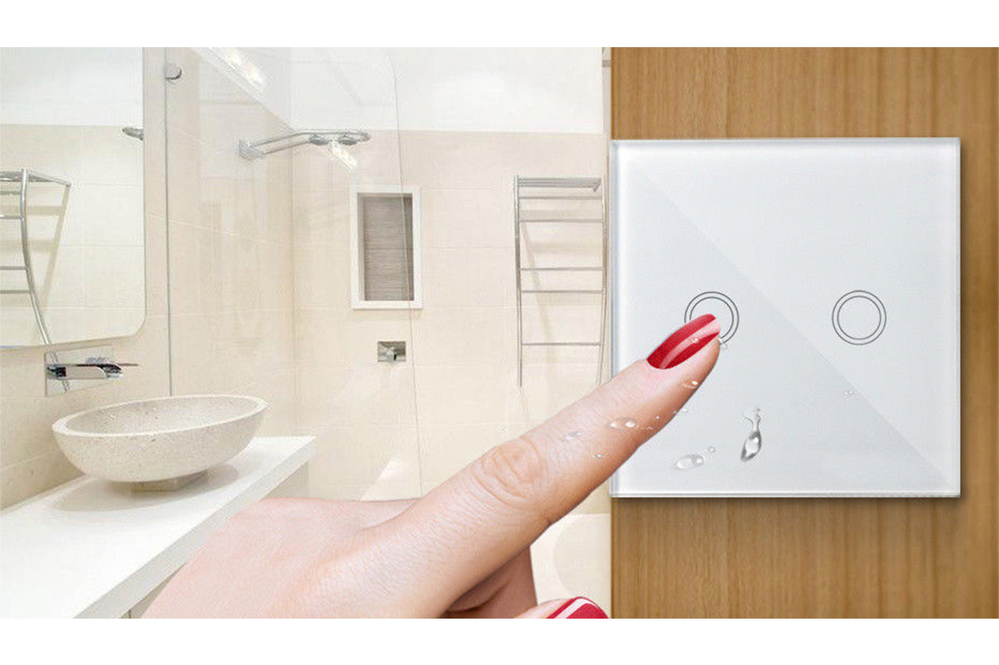 Interruttore touch controller wifi smart switch pannello vetro temperato 4 touch Interruttore touch controller wifi smart switch pannello vetro temperato 4 touch