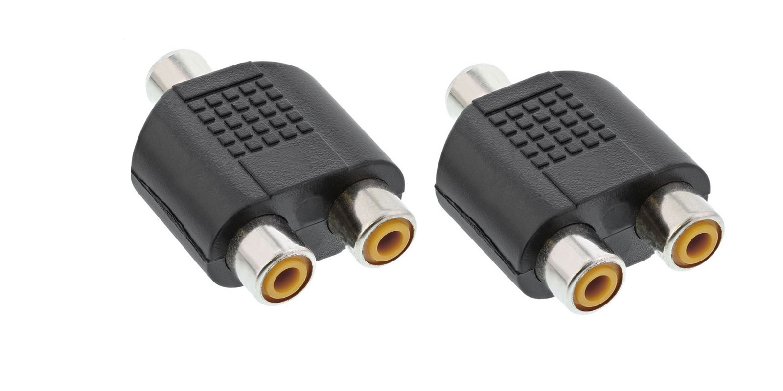 Set da 2pz adattatore sdoppiatore convertitore audio jack rca femmina femmina