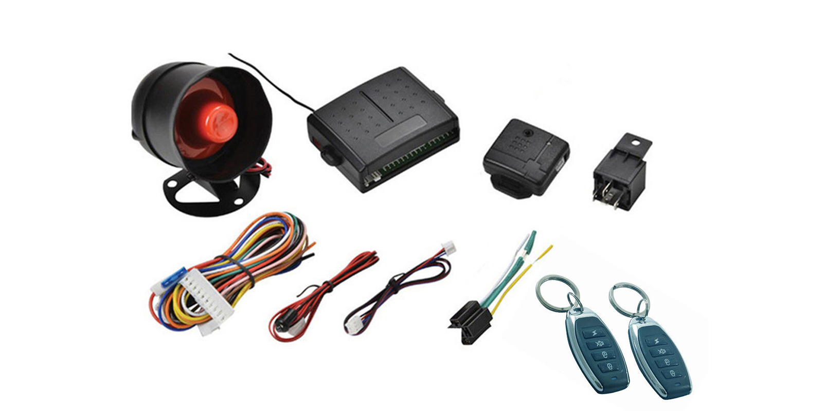 Kit Car Alarm System Allarme Antifurto Completo Universale per Auto Camper