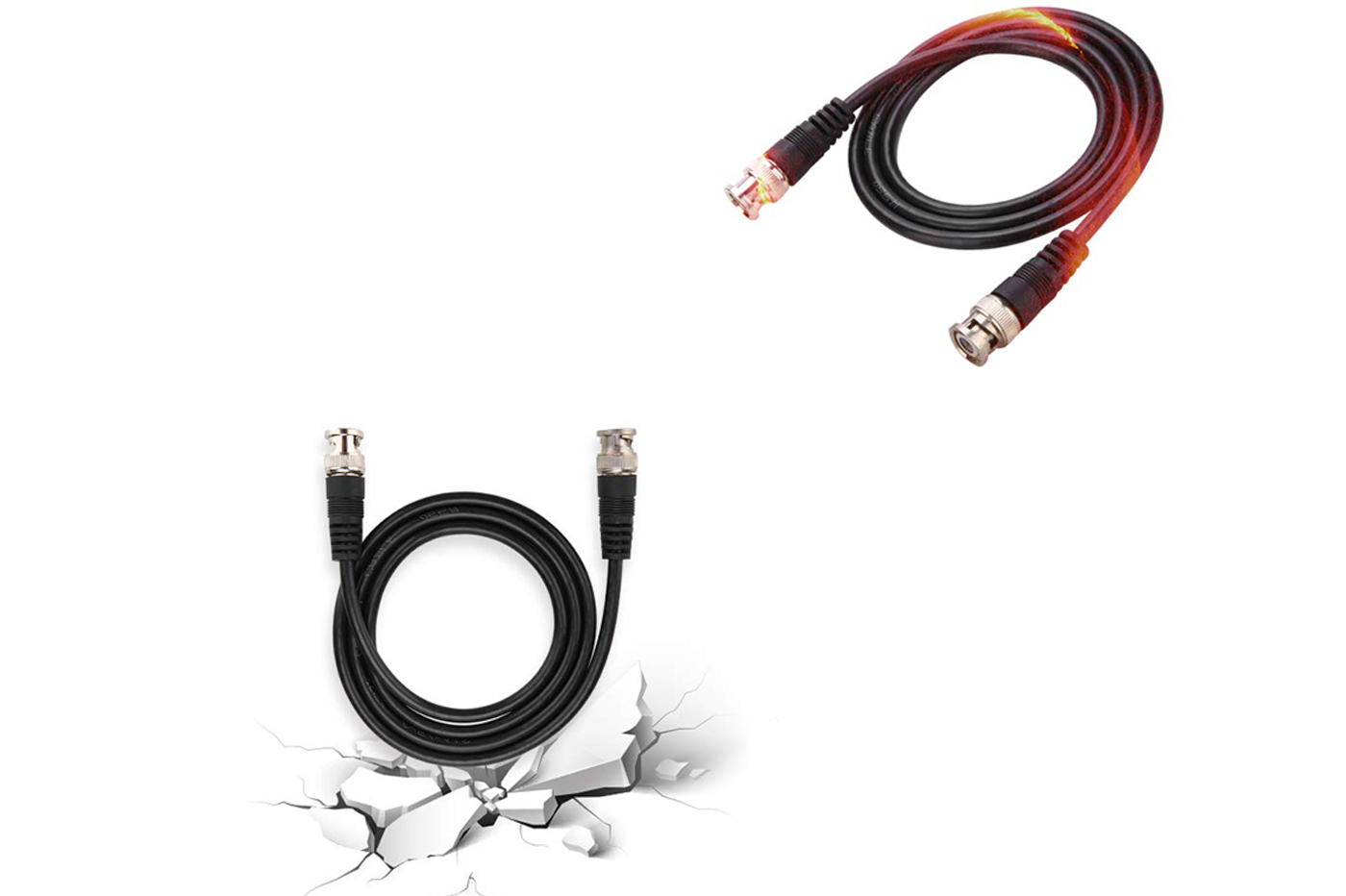 TecnoStore/® ADATTATORE CONNETTORE BNC MASCHIO M A CRIMPARE cctv coassiale cavo telecamera