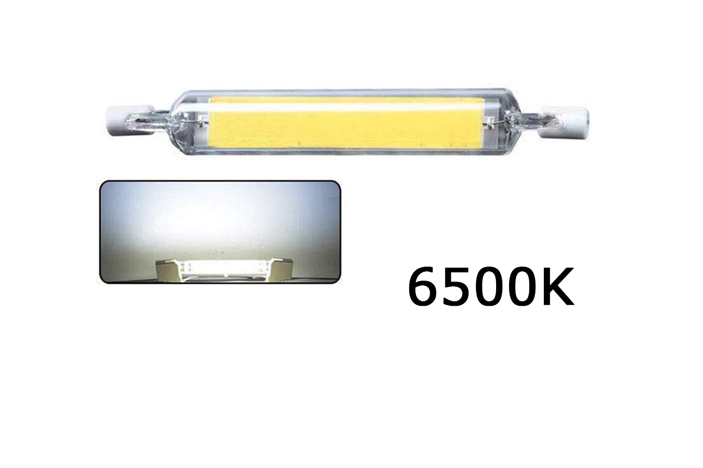 BES-26469 - Lampadine e Adattatori - beselettronica - Lampada lampadina led  cob attacco R7S alogena luce fredda 7W 6500K Dr