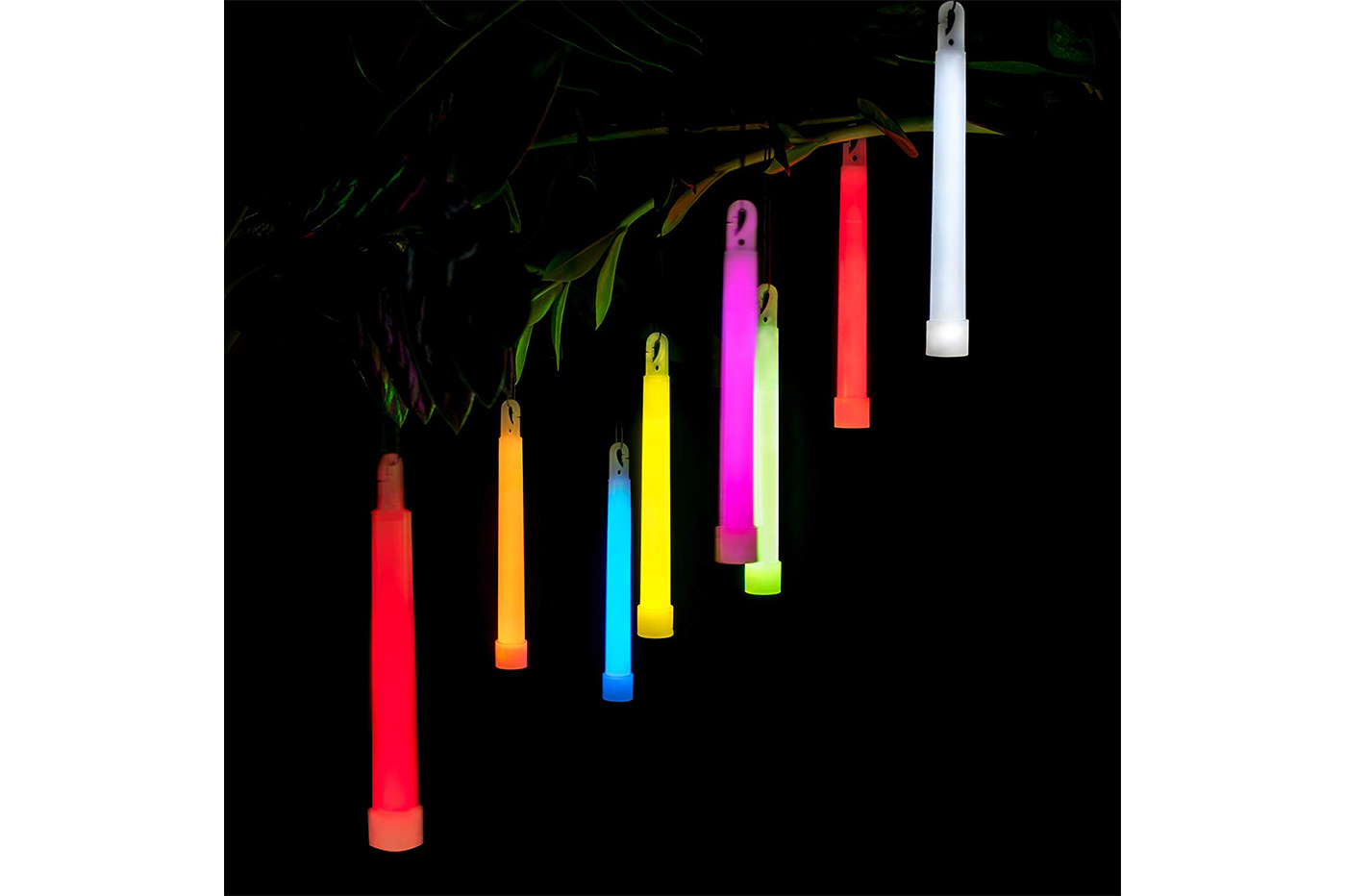 Bastoncini luminosi da 1-50 pezzi con gancio luce fluorescente da