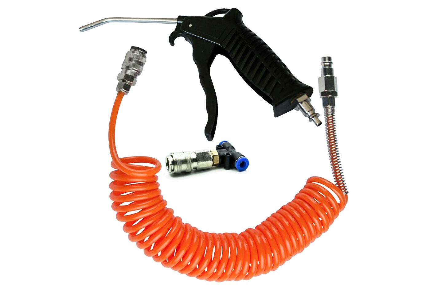 Kit compressore 5M tubo flessibile pistola soffiaggio aria compressa spirale Kit compressore 5M tubo flessibile pistola soffiaggio aria compressa spirale