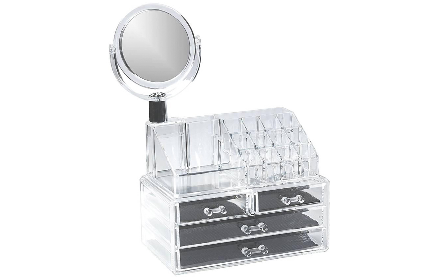 BES-28354 - Make Up e Trucchi - beselettronica - Box portatrucco specchio  luce led frontale capsula portatile organizer cosmetici