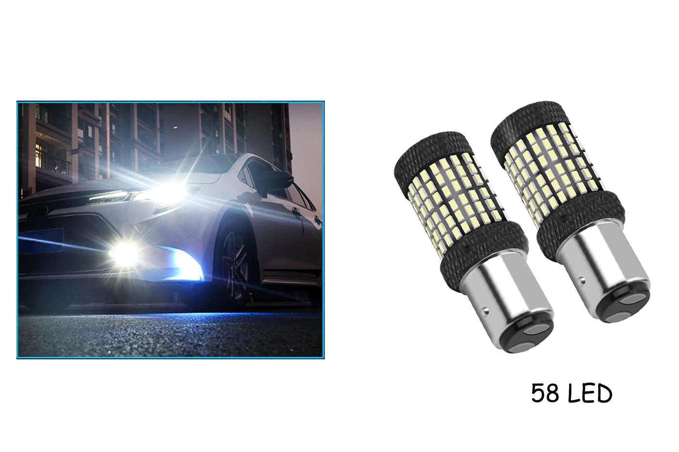 BES-30336 - Luci, Fari e Lampadine Auto - beselettronica - Coppia lampadine  canbus 58 led smd lampade auto cruscotto CA-62