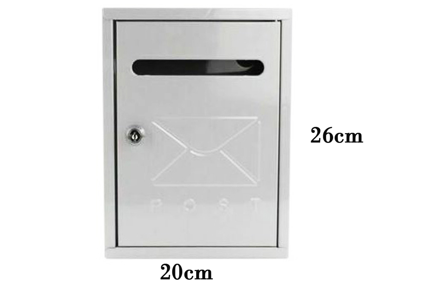 BES-26174 - Arredamento - beselettronica - Cassetta postale bianca buca  della posta porta lettere 26 X 20 X 7 Cm