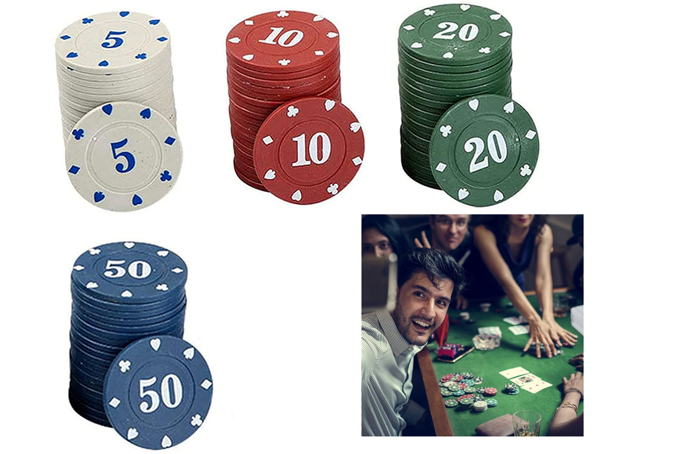 BES-26032 - PER LUI - beselettronica - Set di poker texas holdem in scatola  di metallo 200 fiches