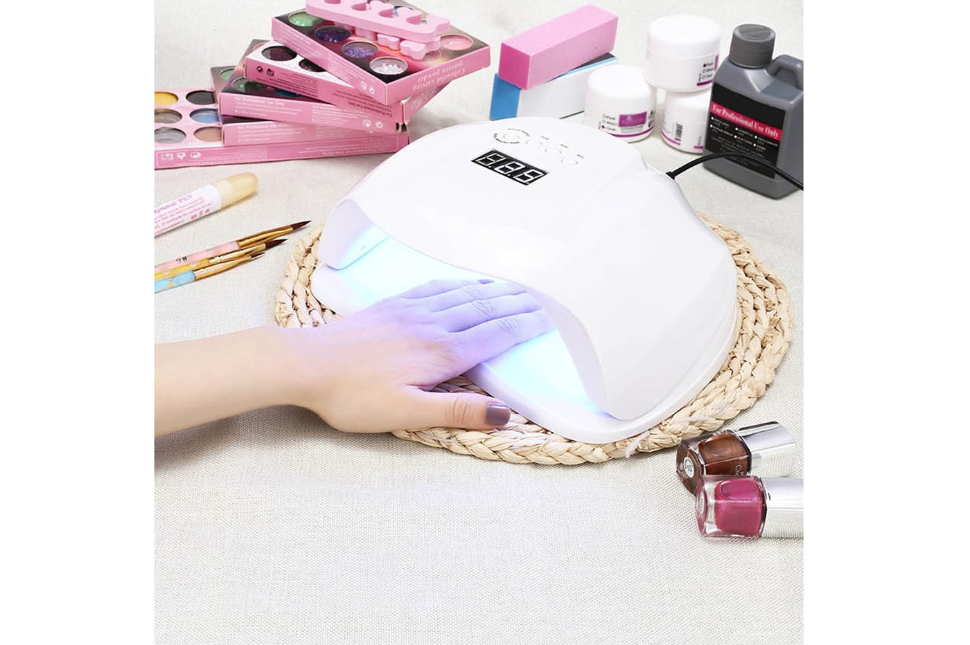 BES-25365 - Nail Art - beselettronica - Lampada unghie uv led fornetto  unghie 54w asciuga smalto display nail 36 led x