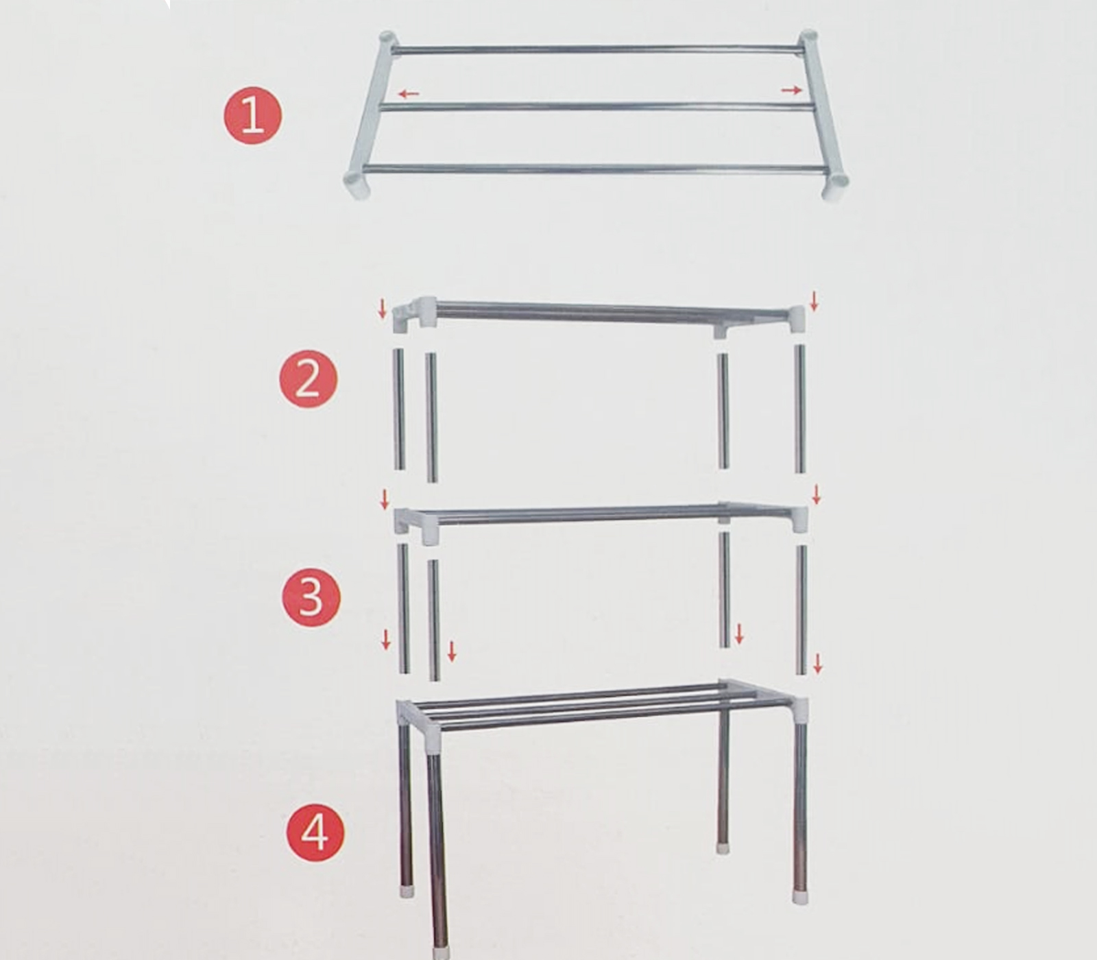 Scaffale Salvaspazio per Microonde 60x25x65 cm 3 Ripiani Rack per Cucina