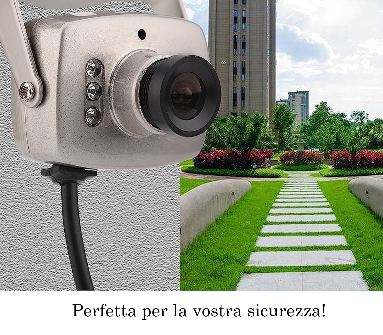 MINI TELECAMERA CAMERA SPIA AHD 8 LED CMOS COLORI AUDIO VIDEO CON MICROFONO