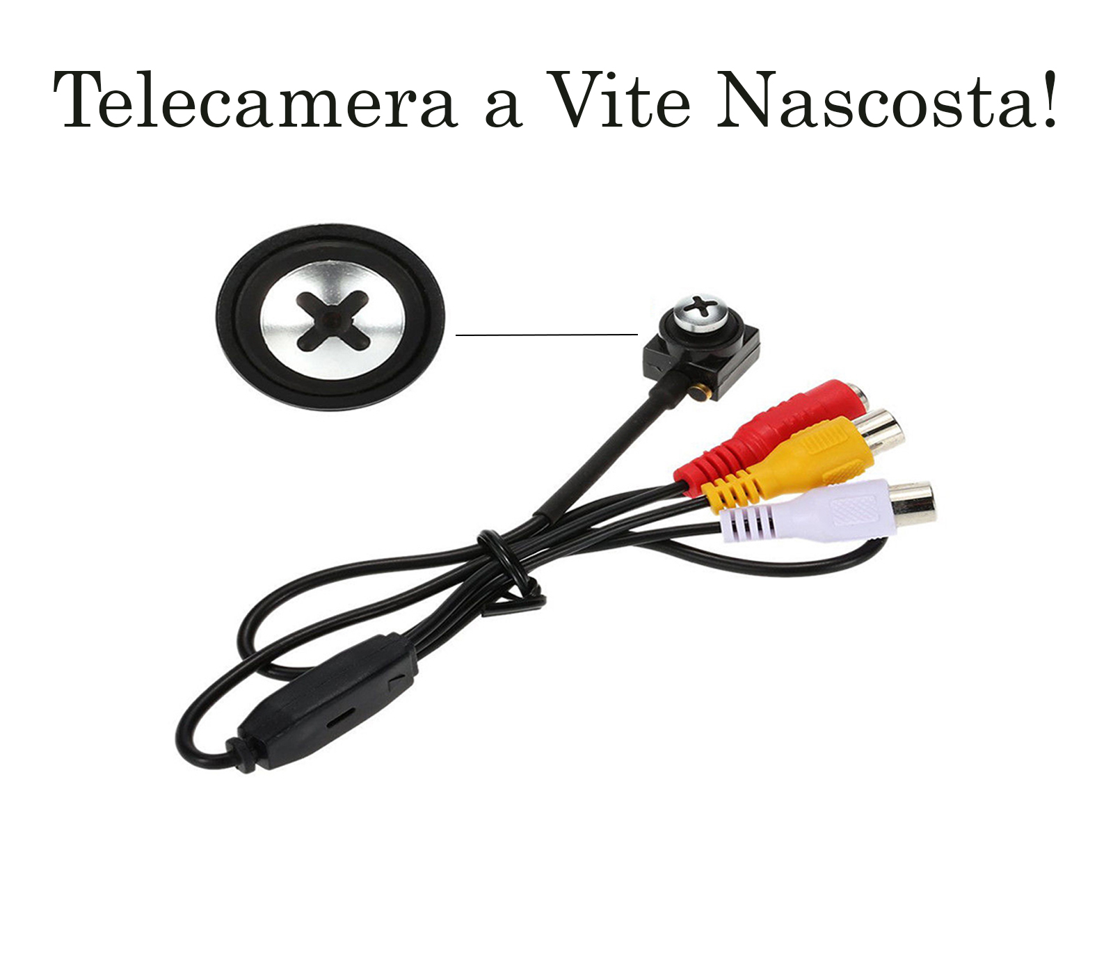 Telecamera Vite Micro Nascosta 202D Sicurezza Videosorveglianza Microfono AHD