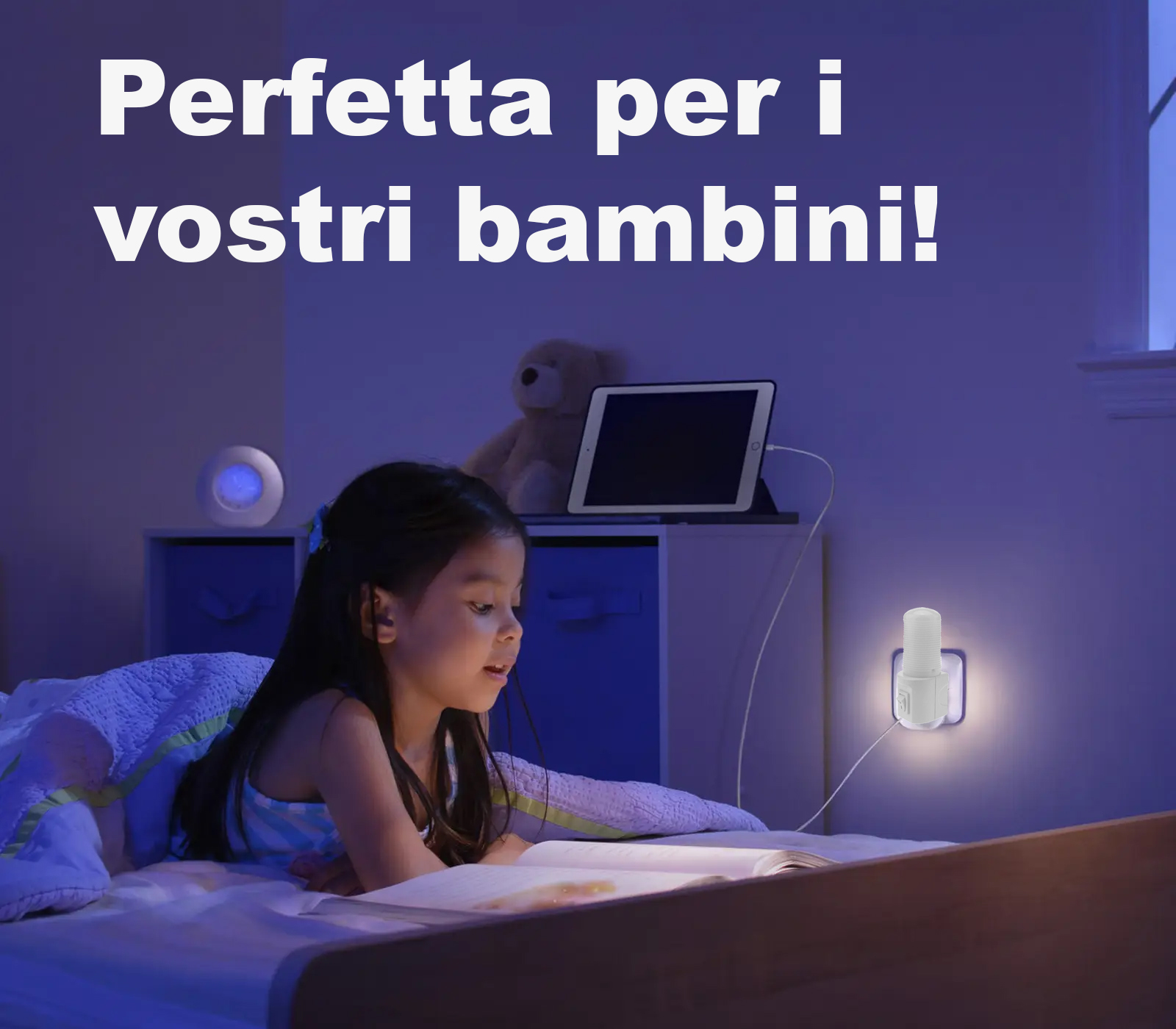 BES-34469 - Luci notturne - beselettronica - Luce Notturna LED Lampada da  Notte 1W Bianca Naturale Interruttore Bambini 50594