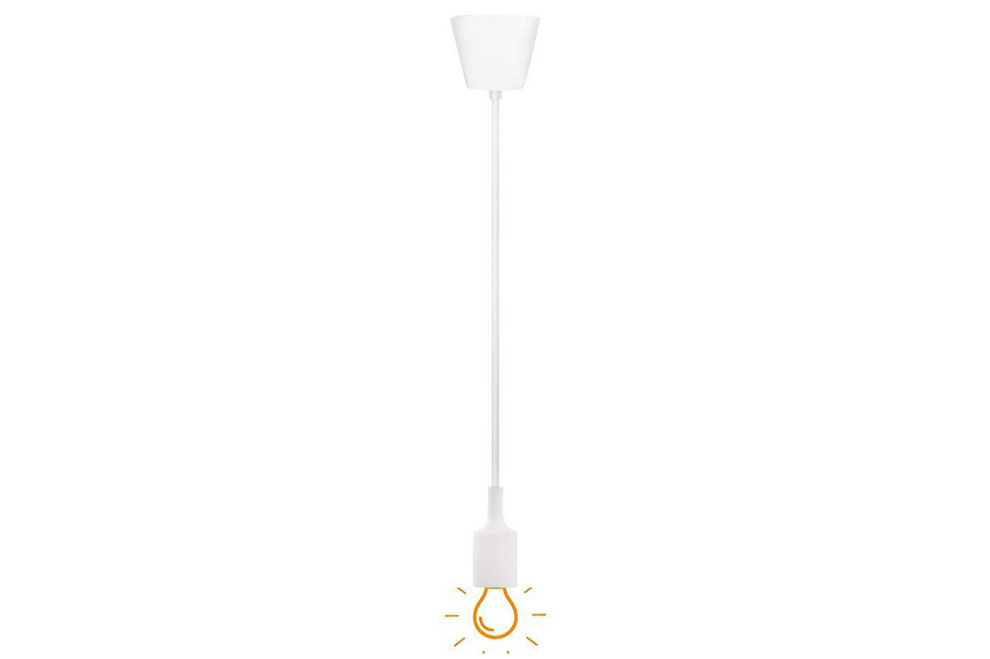 Portalampada pendente silicone lampadario soffitto sospensione vari colori E27 Portalampada pendente silicone lampadario soffitto sospensione vari colori E27