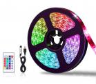 Striscia led adesiva luce RGB ingresso USB 3M flessibile tagliabile 89411
