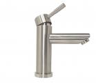 Rubinetto Lavabo Bagno Silver Satinato MonoComando Miscelatore Acqua  S9004