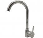 Rubinetto Cucina Monocomando Canna Alta Rotante Miscelatore Lavello Cromato 8406