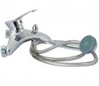 Rubinetto Doccia Bagno Grigio Silver Cromato Miscelatore Doccetta Vasca jh-8092
