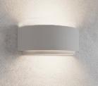 Applique Lampada Parete Gesso Interno Bianco 2 livelli Muro Verniciabile G9 5040