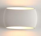 Applique Lampada Parete Gesso Interno Rettangolo Bianco Moderno Doppia Luce 5021