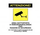 Cartello videosorveglianza segnaletica targa adesiva avviso negozio sicurezza