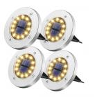 4 pz Picchetto Faretto 8 LED Solare Giardino Lampada LED Segnapasso Luce calda