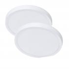 Coppia Plafoniera Led Soffitto 18W Rotonda Luce Naturale 20 cm Pannello Faretto