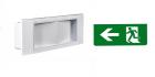 Lampada uscita di emergenza indicazioni sinistra led sicurezza luce bianca Dr