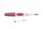 Spazzolino elettrico rosa testa vibrante batteria testina ricambio denti  002A