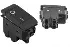 Interruttore Bipolare Pulsante ON OFF Modulo Compatibile Living Nero C1103