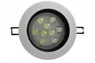 Faretto led 9W incasso rotondo bianco e nero a molla orientabile luce fredda