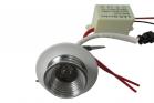 FARETTO LUCE FREDDA LED COOL TONDO 1W SPOT INCASSO CON ALETTE