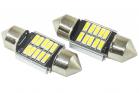 Coppia lampadina auto cruscotto 10 led smd siluro canbus luce bianca 12V DA10-31
