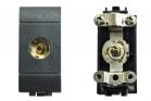 Presa Antenna TV Compatibile Living Passante Femmina Modulo Nero C115
