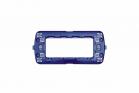 Supporto placca interruttore muro blu placca 4 posti compatibile living