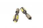 Coppia lampadine per auto 9 LED SMD T4 12V luce fredda canbus anti errore
