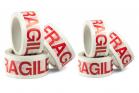 Natro Adesivo Fragile 6 Rotoli Sigillante Imballaggio 50x132 Bianco Rosso