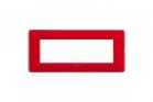 Placchetta placca rossa compatibile matix 6 posti copri interruttore c8806 red