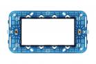 Supporto 4 moduli blu supporto per placche interruttori C1804
