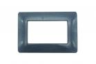 Placchetta placca grigio scuro brillantinato compatibile matix 4posti c8804
