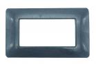 Placchetta placca grigio scuro brillantinato compatibile matix 6 posti c8806