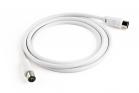 Cavo antenna tv 5M prolunga bianco connettore maschio femmina coassiale
