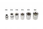 Chiavi Bussole Torx Stella 1/2" Set 6pz Adattatore Attacco 10\12\14\16\18\22E