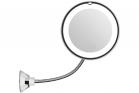 Specchio flessibile rotondo trucco luce led ingraditore 5X pieghevole rotante