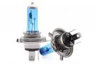 Coppia lampadine auto moto H4 alogene 5500K luce bianco freddo 55W DR