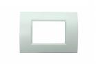 Placca Interruttore 3 Moduli Compatibile Matix Copripresa Luci Bianca C3603WHT