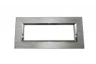 Placca Interruttore 6 Moduli Compatibile Matix Copripresa Luci Argento C4806SLV