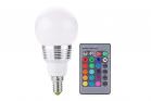 Lampadina Led Rgb 3w Luce Led Multicolor Telecomando Wireless Attacco E14