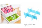Set da 2 divisori 44x13 cm per cassetti separatori in plastica regolabili 003